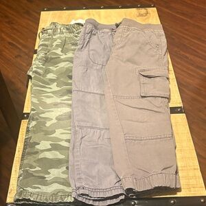 Kids Camouflage and Gray Cargo Pants Set